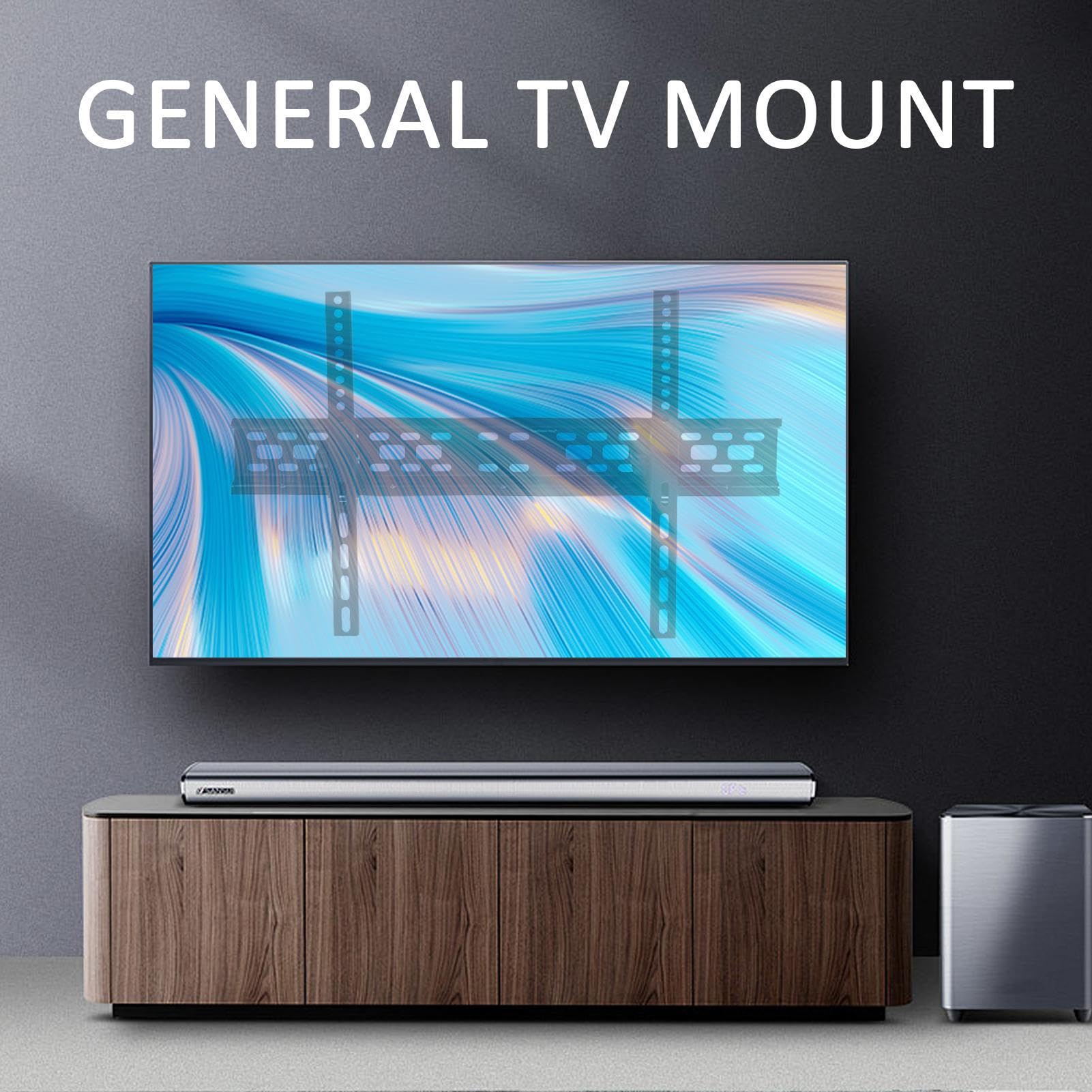 Supporto TV Braccio a Parete per TV e Monitor | Installazione Sottile per Schermi e con Livellamento