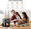 Hot air fryer 45L deep fryer Hot air without oil XL Air Fryer with viewing window LED touchscreen 8 programs air fryer 1500W Adjustable temperature control Good grilling results
