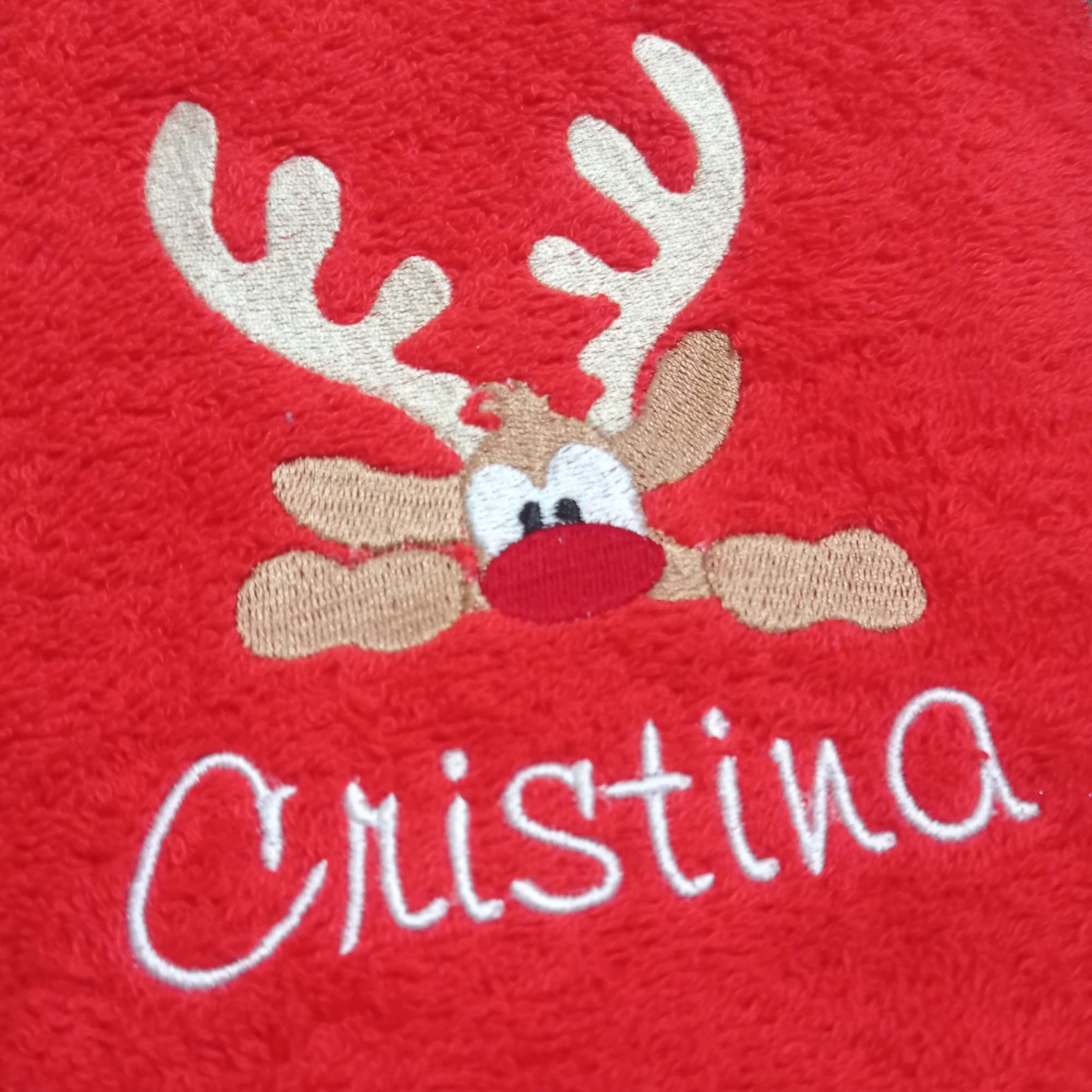 AmiAmarena Set asciugamani natalizi personalizzabili con ricamo. Confezione regalo 4 pezzi idea regalo Natale. Asciugamani da bagno Natalizi.