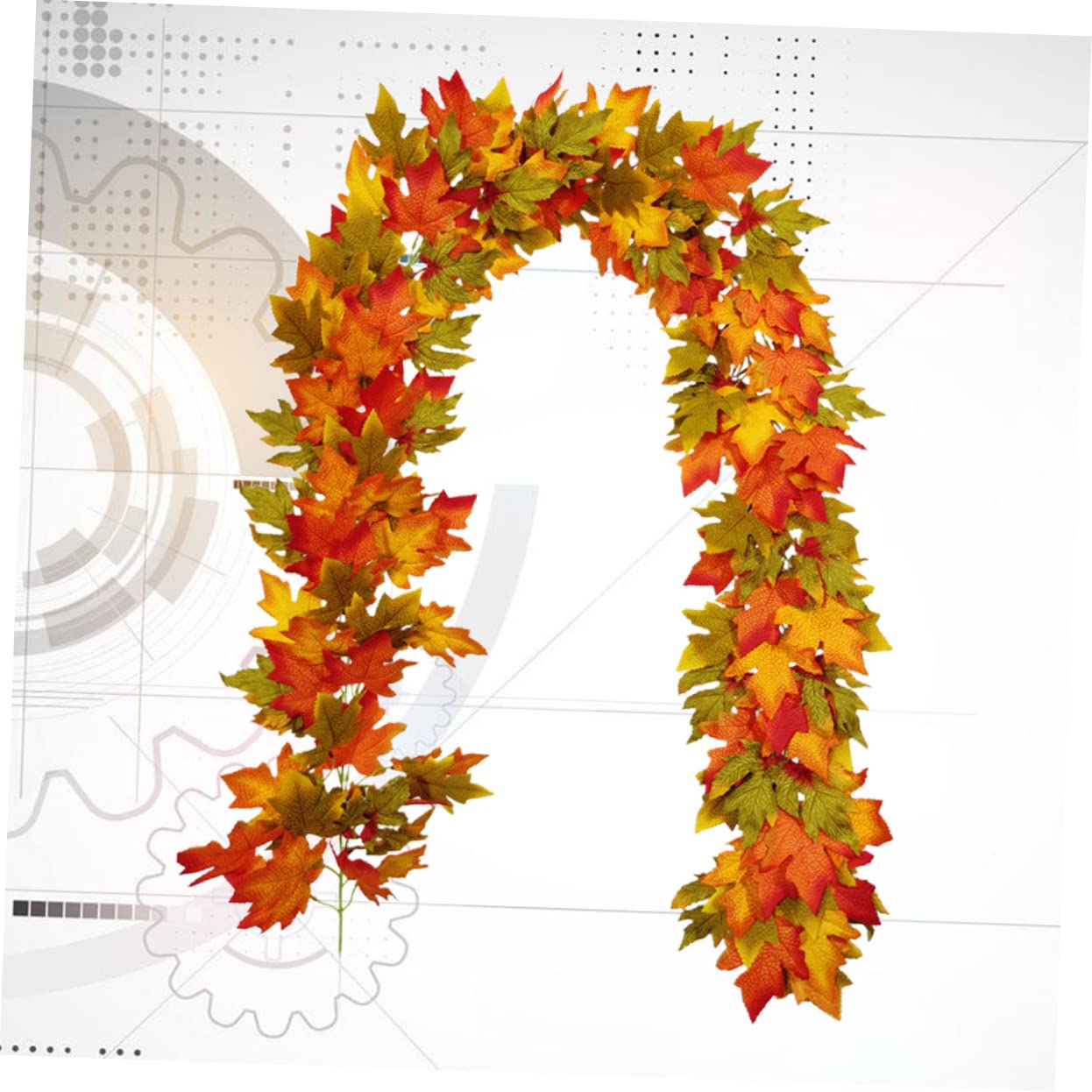DECHOUS 1pezzi Vite Decorativa Artificiale Foglie Acero Decorazione Autunnale Per Halloween e Ringraziamento Per Pareti Porte e Specchi Simulazione Realistica Di Foglie Acero Rosse e