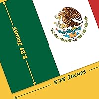 Vista 5 de Stickios Adhesivo de vinilo de la bandera mexicana para automóviles, camiones y ventanas de vehículos, fabricado en Estados Unidos