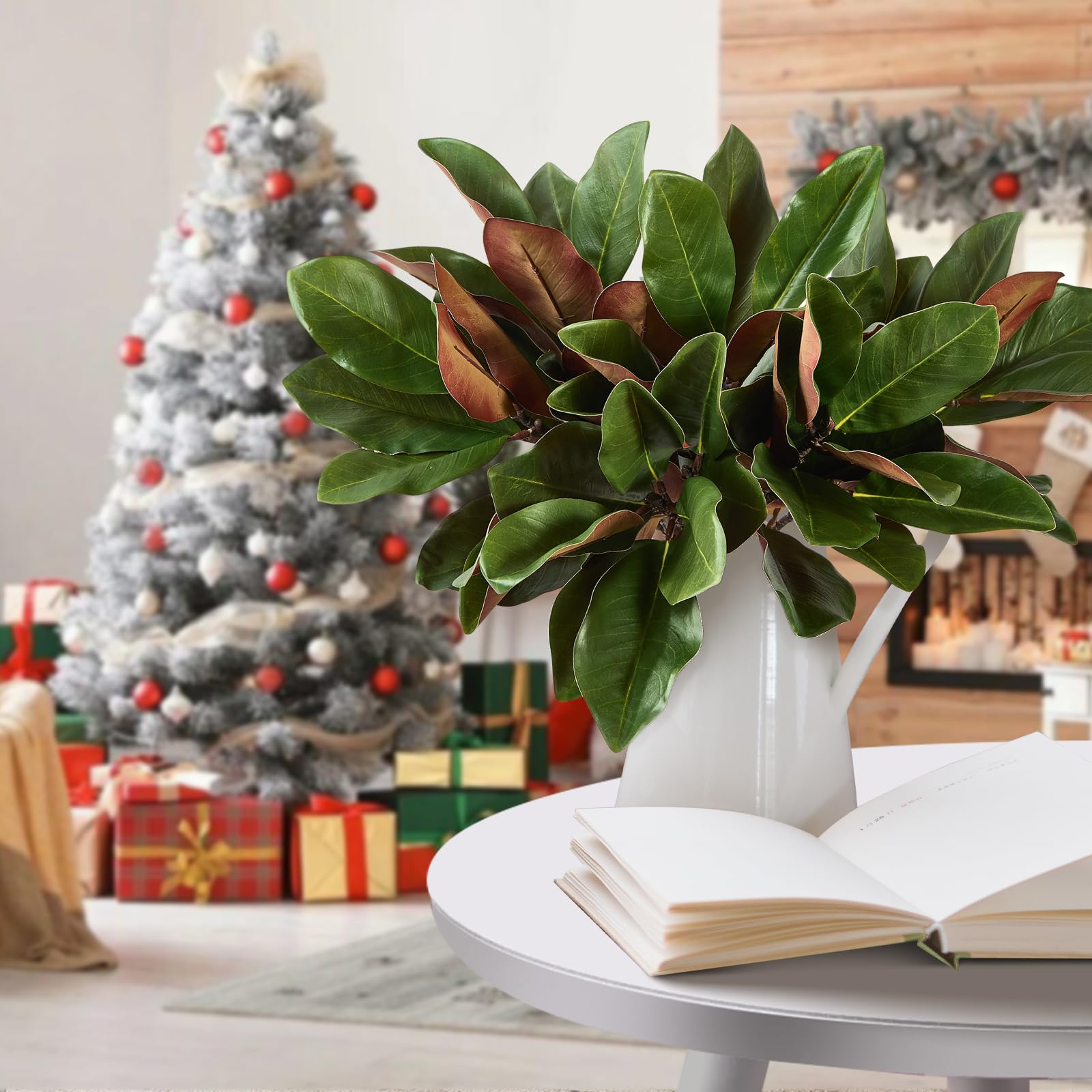 マグノリア様　3点 Amazon.com: OBDXZHC 4 Pcs Magnolia Artificial Leaves Branches 22