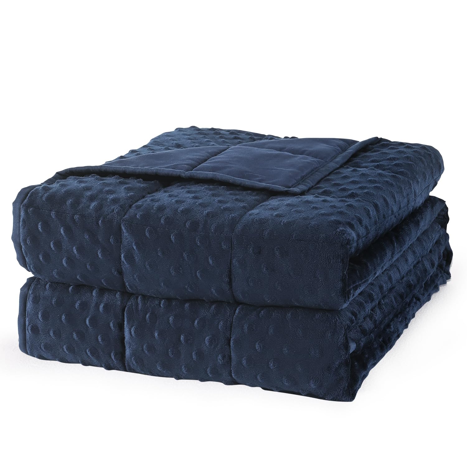 Mr. Sandman Manta Pesada Minky para Adultos, Manta Pesada para Mujer, Hombre, durmiendo Tranquilo, Suave y acogedora, Lavable a máquina, 60 x 80 Pulgadas, 20 Libras, Color Azul Marino