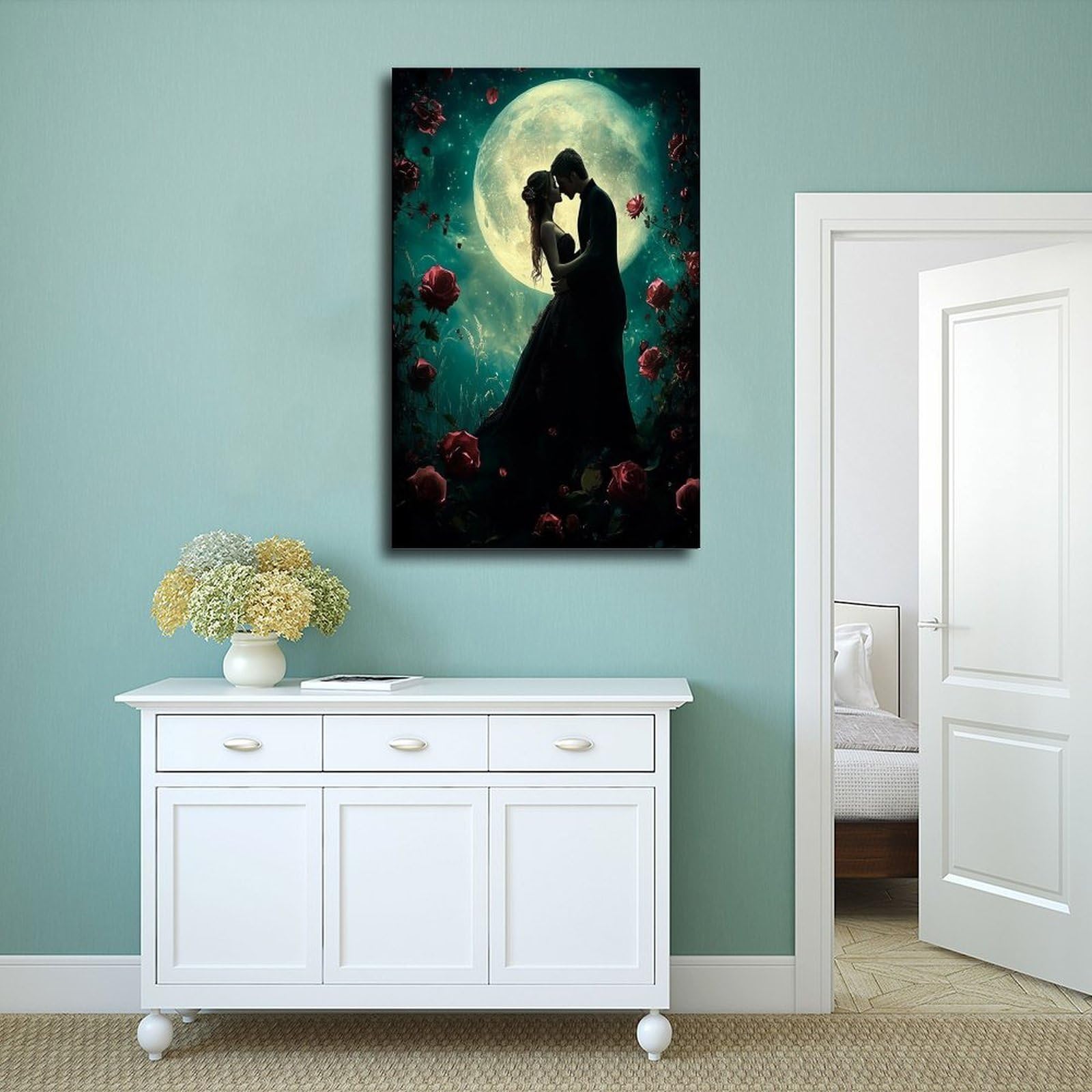 MGHDGD Dark Romance Art, Dark Academia Poster, Leinwandposter, Wandkunst, Dekordruck, Bild Gemälde für Wohnzimmer, Schlafzimmer, Dekoration, 50 x 75 cm