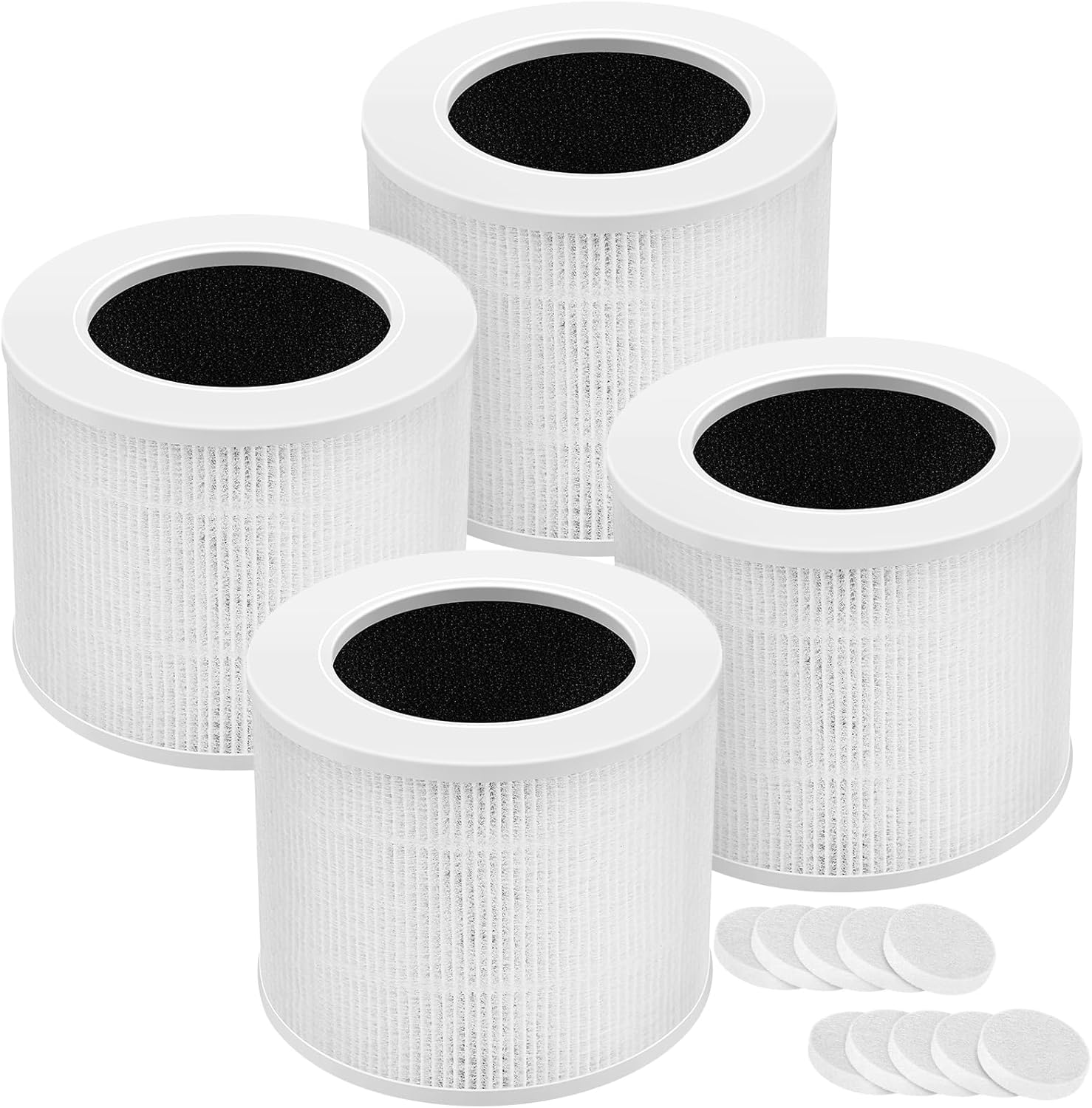 4-Pack Core Mini Filter Compatible with LEVOIT Core Mini Air Purifie-r, 3-in-1 H13 HEPA High-Efficiency Activated Carbon Pre-filter for LEVOIT Core Mini Replacement Filter