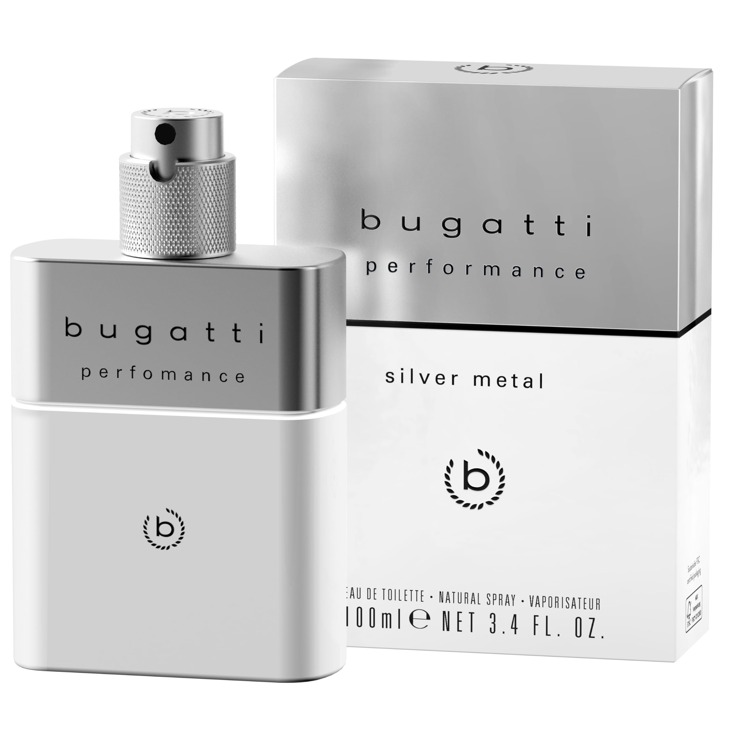 bugatti performance Parfüm Herren 100 ml I aufregendes Eau de Toilette für jedes Alter mit holziger Amber-Duft I Parfum Herren mit Mandarine, Muskat, dunkler Kakao I aufregend-harmonisch