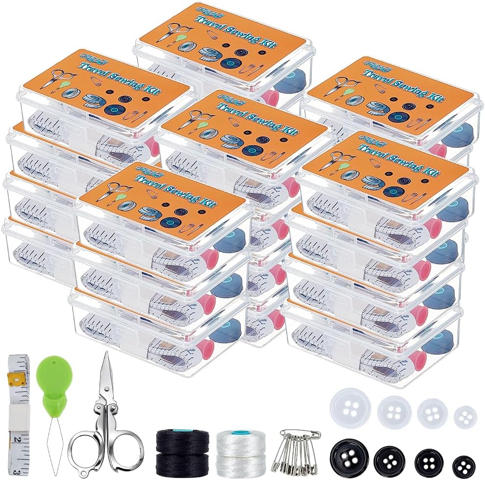 ORIGACH 24 Pack Mini Travel Sewing Kit Quick Fix Sewing Kits Bulk