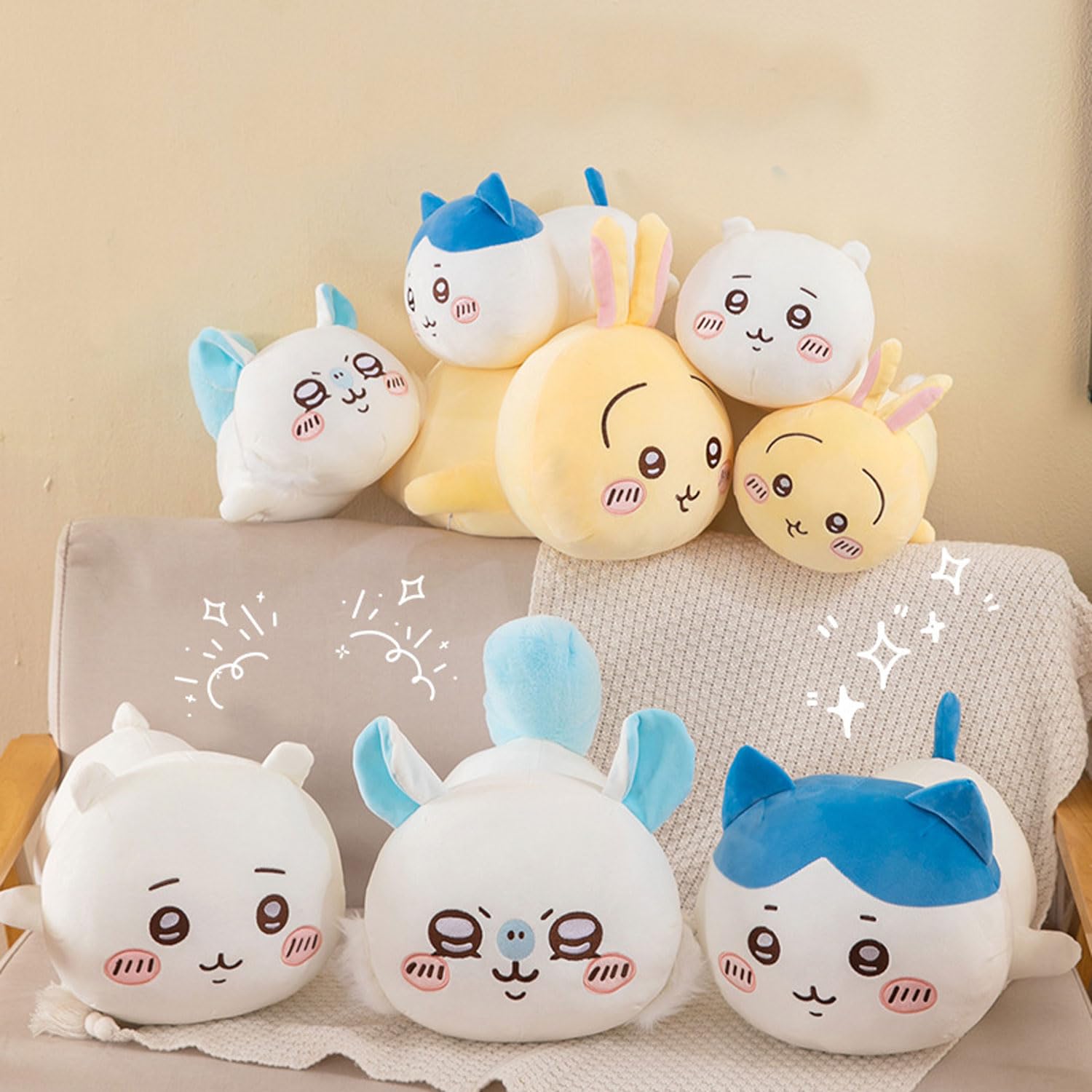 Amazon.co.jp: アニメぬいぐるみ ちいかわグッズ ハチウレ うさぎ