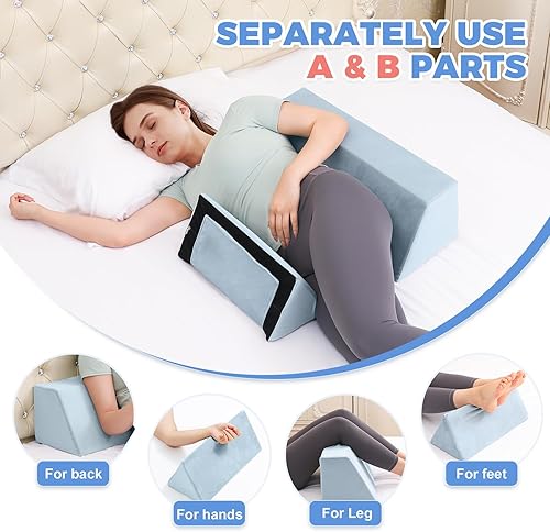 Miniatura 3 de Posicionamiento lateral de la cuña del cinturón de almohada de la cuña, ancho de límite ajustable, posicionadores del cuerpo para la apnea del