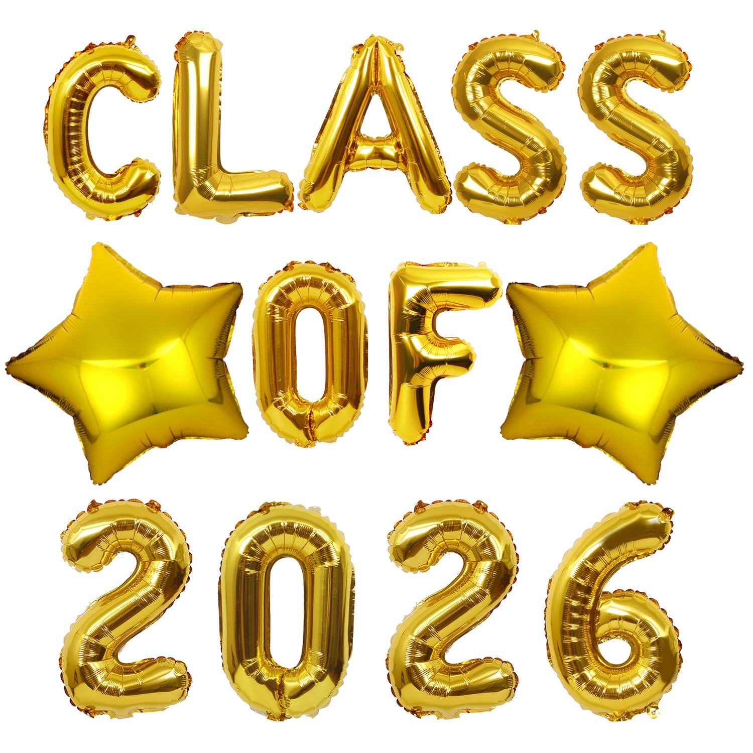 XINDY Gold Class Of 2026 Balloons, Congratulations School Leavers Decorations Graduation Balloons Banner for Graduation Decorations Class of 2026 Decorations