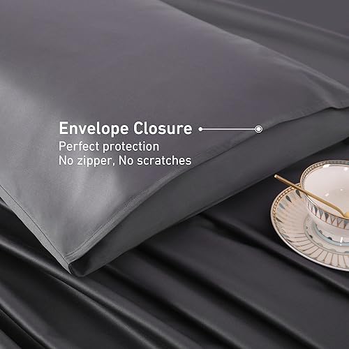 Miniatura 4 de Leeden - Funda de almohada de algodón para el cuerpo de 800 hilos, ultrasuave y transpirable para adultos, cierre de sobre, 21 x 54 pulgadas de largo