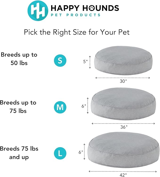 Cama Redonda Perro Almohadón Pequeña Lavable y Resistente al Agua miniatura 2