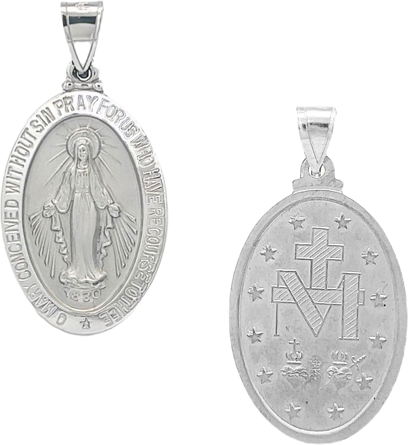 RP 14K Yellow Gold Virgin Mary Medal Necklace Pendant for Women & Men, Authentic & Pure 14K, Stunning Real 14 Karat Virgin Mary Pendant Only with Premium Jewelry Box, Handcrafted in the USA