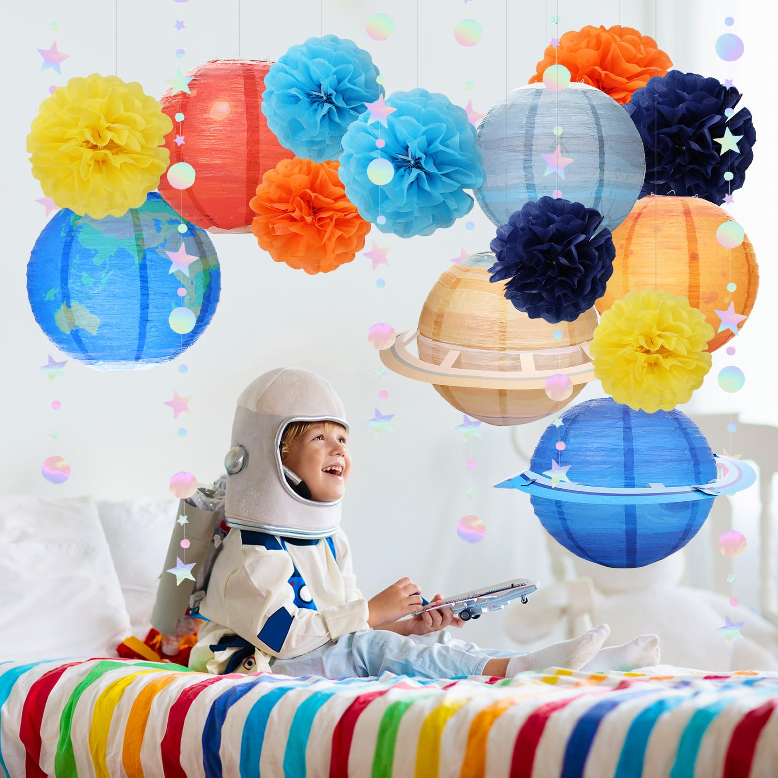 Amazon.co.jp: スペースパーティーデコレーション18個。惑星