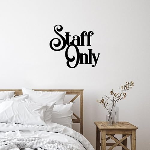 Miniatura 2 de Murales artísticos de pared solo para el personal, vintage, para exteriores, calcomanías de vinilo para pared, citas para sala de estar, baño, sala