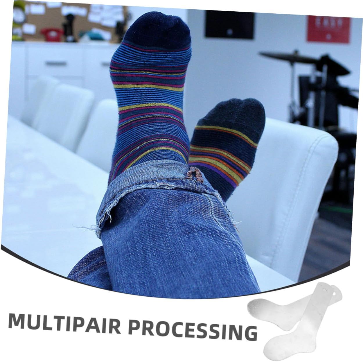Uonlytech 4Pcs Aluminum Sock Shaping Boards for Dye Sublimation Durable Jigs for Casual Athletic and Knee High Socks for Organized Storage and Versatile Use