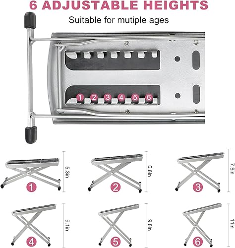 Vista 3 de Reposapiés de pedicura, soporte de pie ajustable con separador de dedos antideslizante, fácil en casa, no más flexiones o estiramientos, kit de Negro