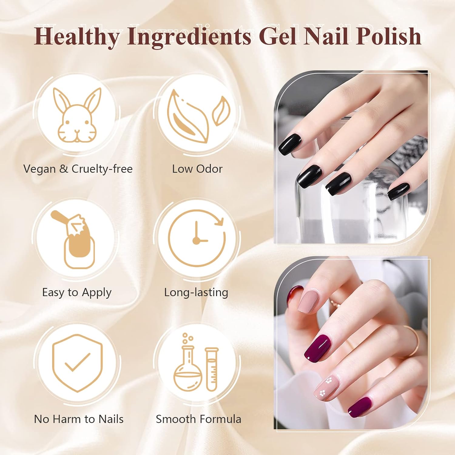 Saviland 37pcs Gel Nail Polish Kit with U V Light - 10 Colors Gel Polish Nail Kit with 48W Nail Lamp, Glossy & Matte Gel Top Coat and Base Nail Coat, Nail Decoration Sets for Nail Professionals & Beginners Gift for Ladies