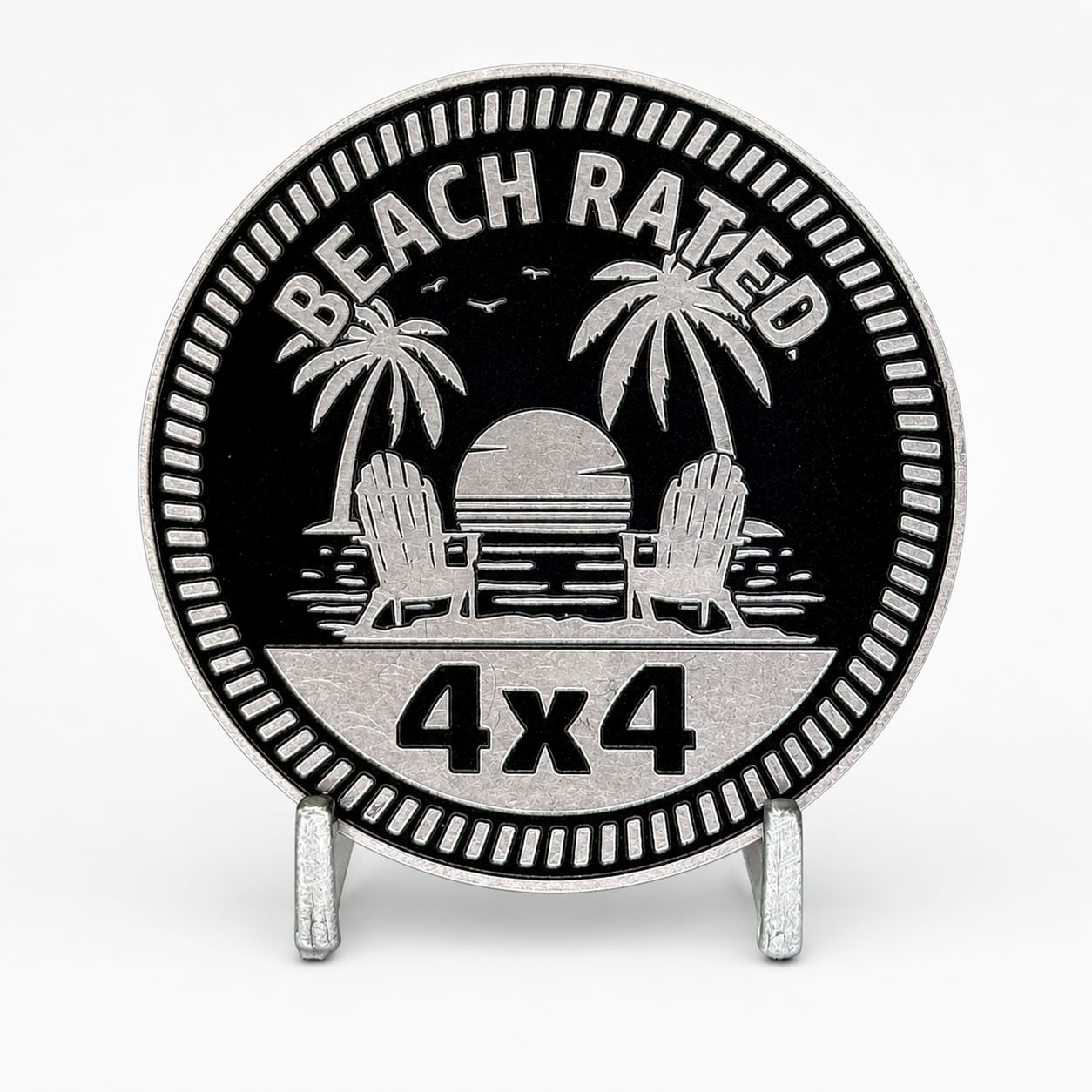 Placa de metal 4x4 de alta resistencia CustomM4X4BADGES con acabado premium 3
