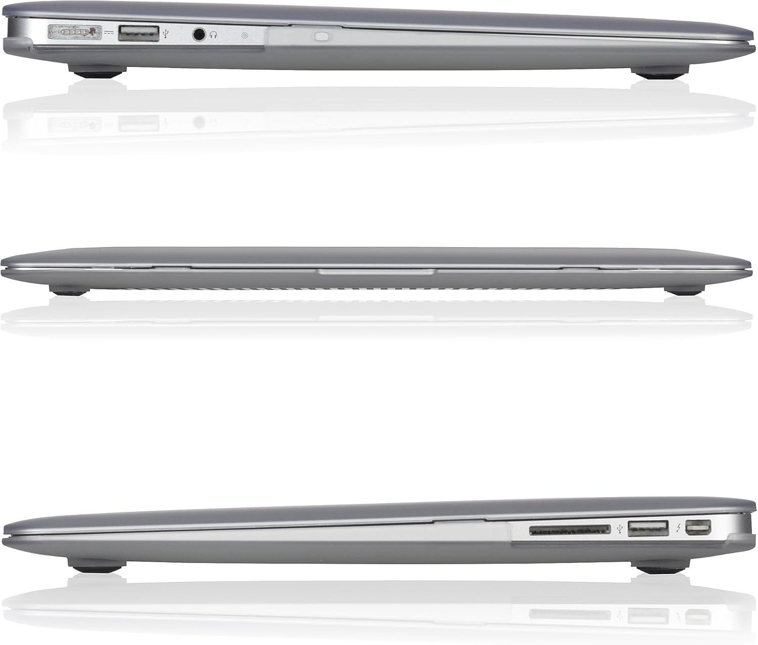 Kuzy MacBook Air 13 اینچی A1466 A1369 پوشش سخت لاستیکی برای نسخه های قدیمی تر 2017 ، 2016 ، 2015 ، سیاه