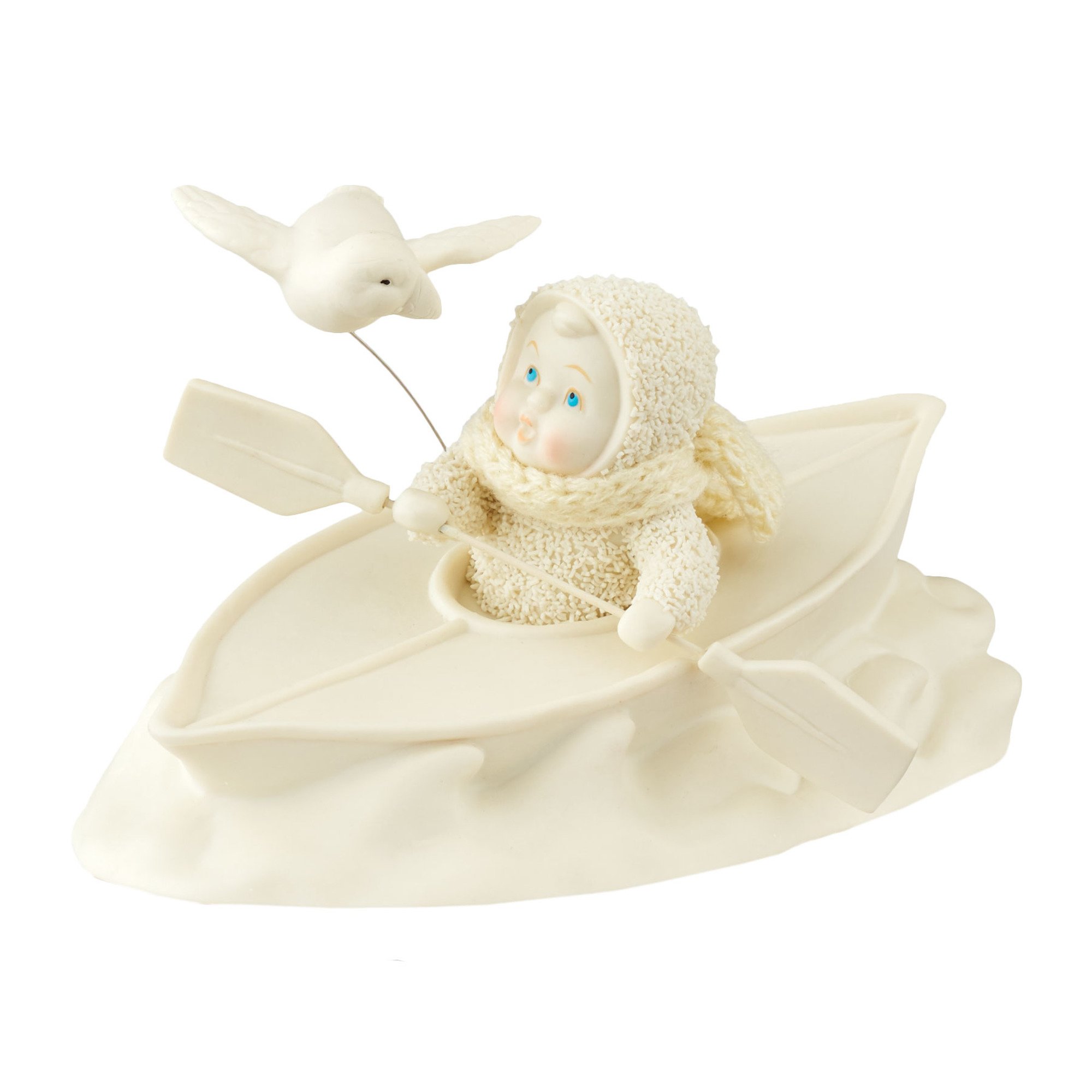 Statuette Snowbabies Department 56 Rough Waters en porcelaine fine