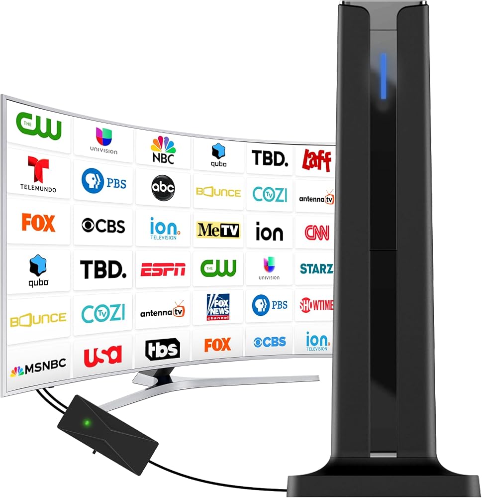 디지털 TV 안테나, 스마트 TV 실내용 TV 안테나, 3M 스틱 베이스가 있는 TV 안테나 — 사진 1