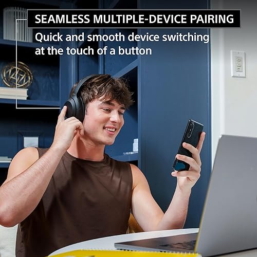 Miniatura 10 de Sony WH-1000XM4 Auriculares inalámbricos premium con cancelación de ruido sobre la oreja con micrófono para llamadas telefónicas y control de voz
