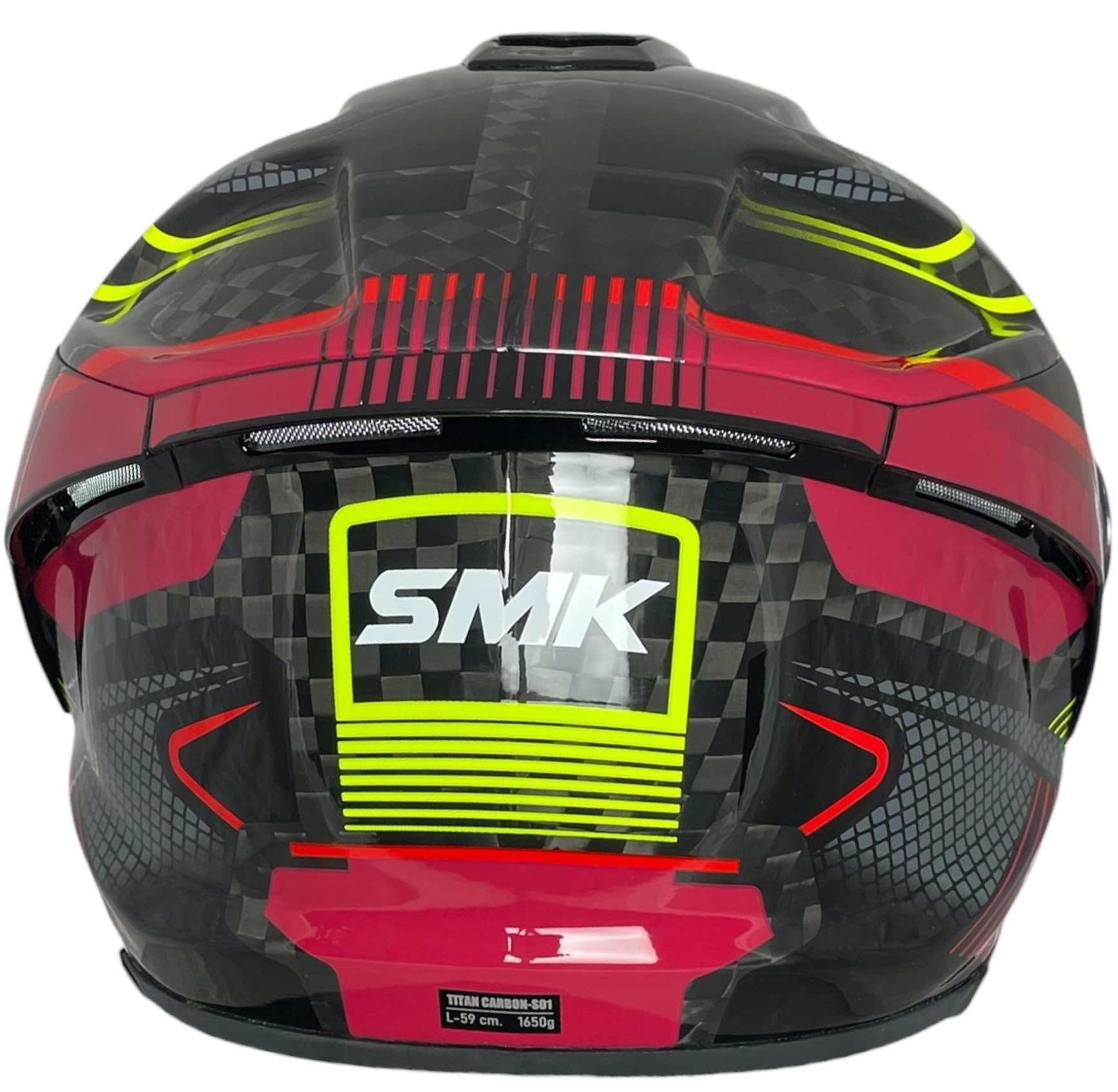 Casco Integral de Moto SMK Titan Carbon Razor GL234 – Fibra de Carbono Decorado Brillo, Ligero, Deportivo, y Visor Antirrayas (L 59/60)