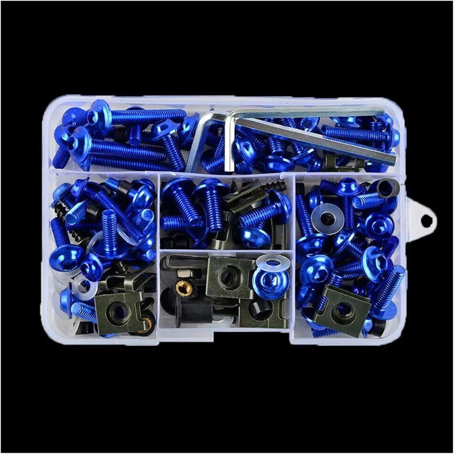 Motorcycle Nut Bolt Parts For Bajaj For Pulsar 200 For NS For Pulsar200 RS/200 AS 200 177 PCS Motorcycle Fairing Screws(Size:Blue)