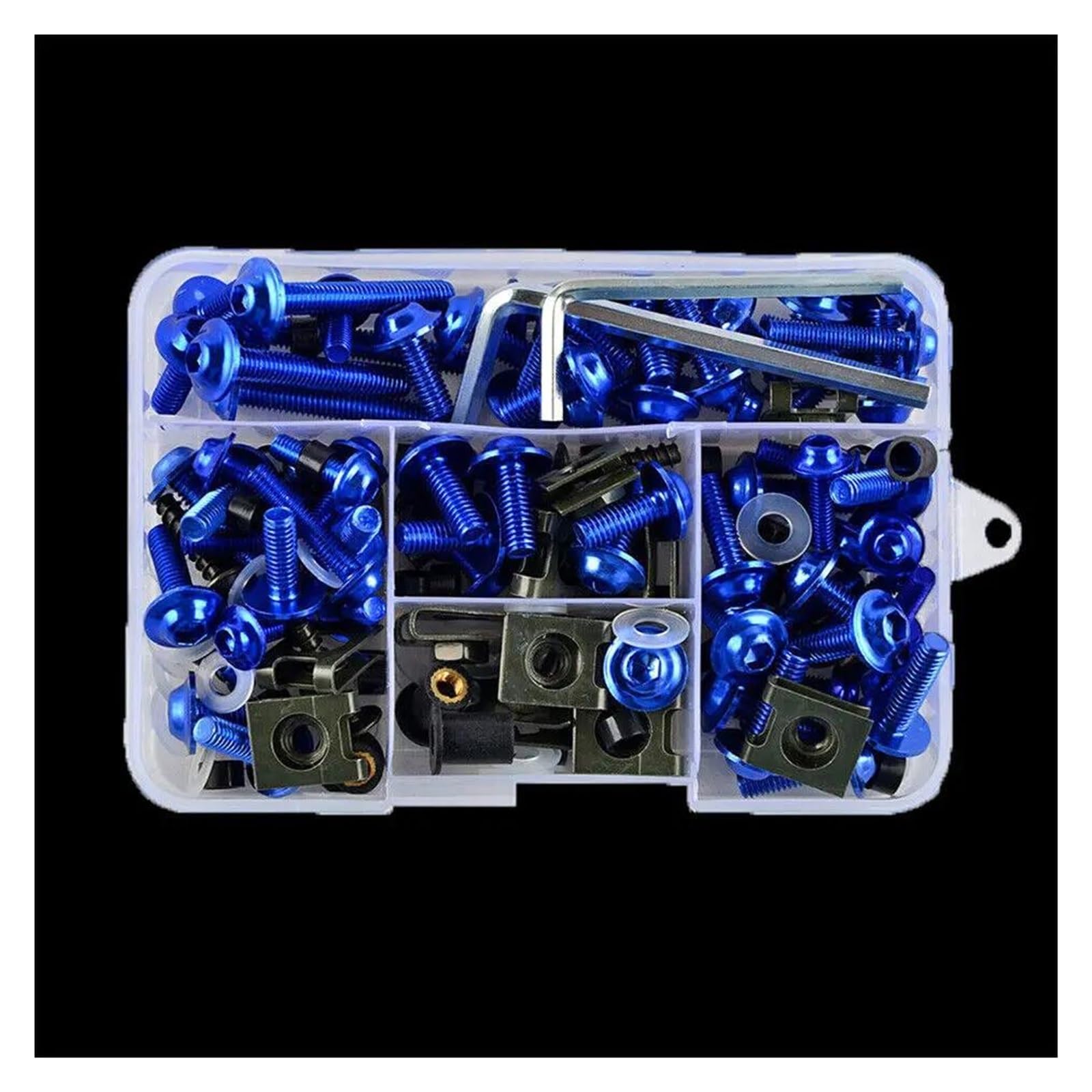 Motorcycle Nut Bolt Parts For Bajaj For Pulsar 200 For NS For Pulsar200 RS/200 AS 200 177 PCS Motorcycle Fairing Screws(Size:Blue)
