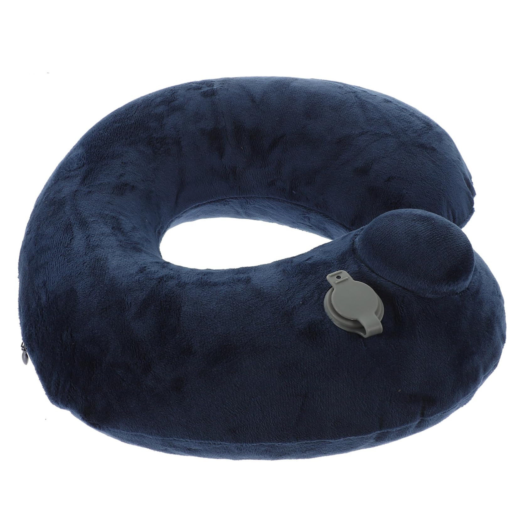 INOOMP Almohada Inflable de Viaje Soporte Ergonómico para Cuello Fácil de Inflar y Desinflar Portátil con Funda para Avión Tren Oficina y Camping Color Azul Oscuro