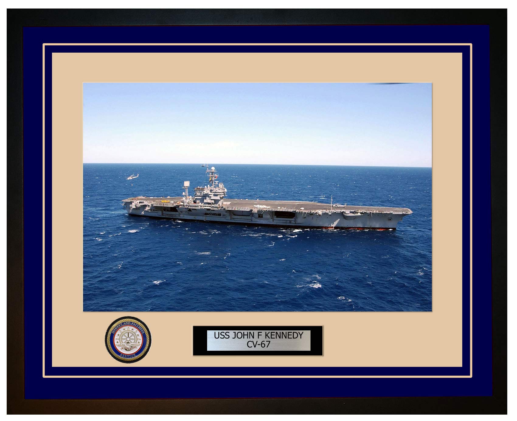 Amazon.com: USS John F Kennedy CV-67 Framed Navy Ship Photo