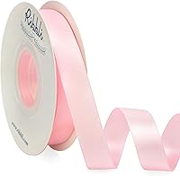 Vista 14 de Ribbli - Cinta de satén roja de doble cara, 1 pulgada x 25 yardas, cinta de tela para uso en ramo de lazos, envoltura de regalo de Navidad, arreglo