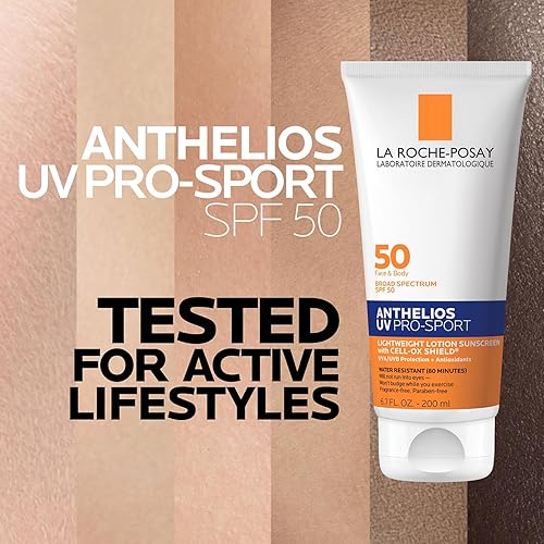 Miniatura 7 de La Roche-Posay Anthelios UV Pro-Sport SPF 50 Sunscreen for Face & Body, Water & Sweat Resistant with Non-Drip Formula, Invisible Broad Spectrum