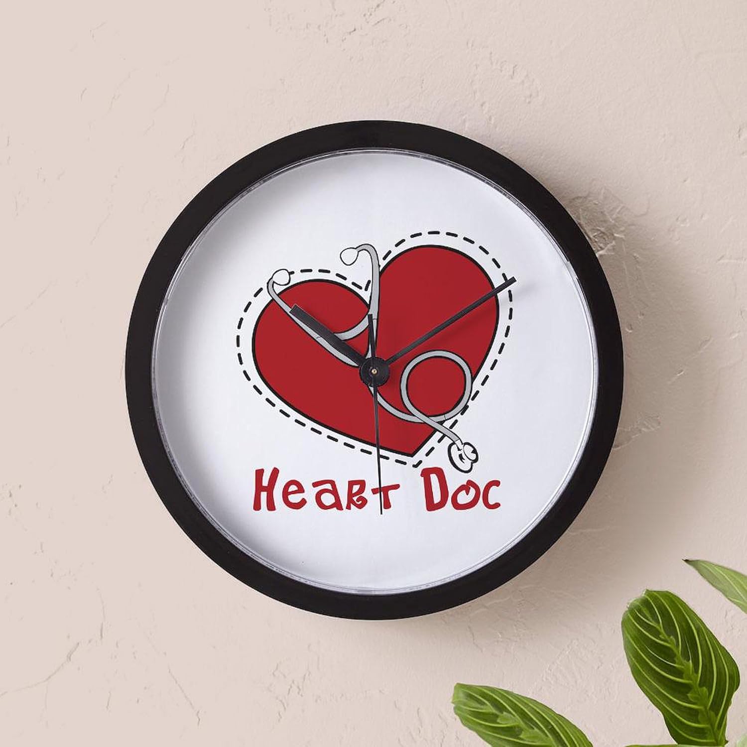 CafePress Heart Doc 10" Wall Clock for Livingroom, Kitchen, or Office
