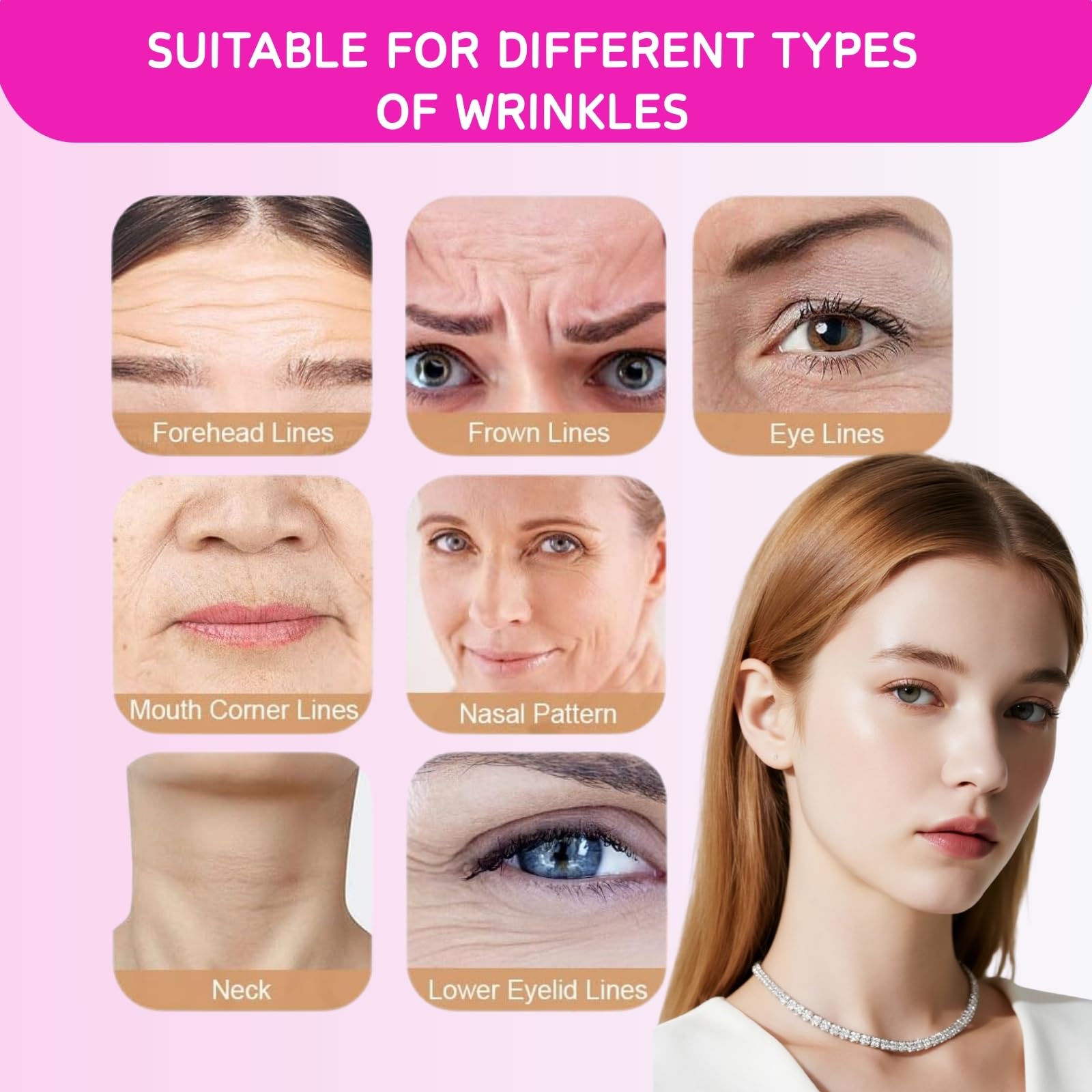 120PCS Face Lift Tape Invisible, Face Neck Tape Lifting Invisible, V-Shaped Instant Facelift for Sagging Skin Double Chin - Image 2