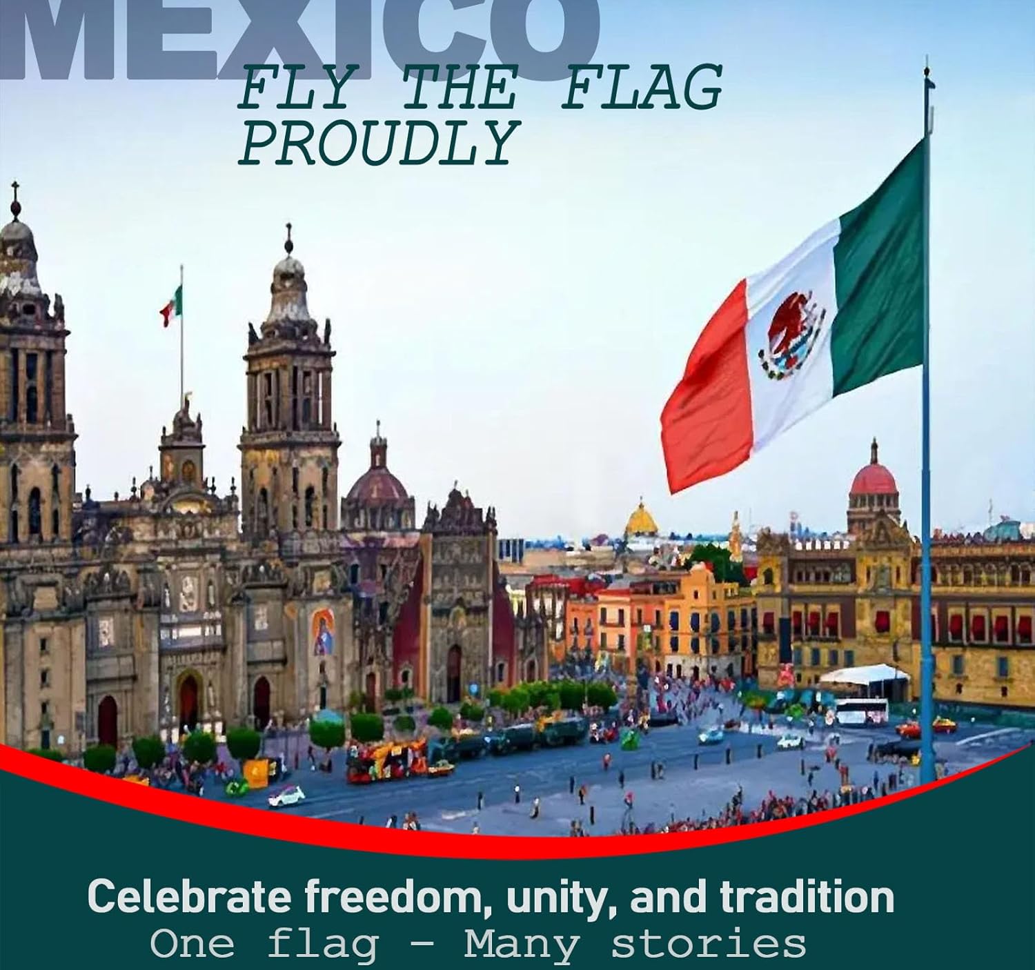Mexican Flag | 3x5 Ft | Double ToughWeave Series Double Sided Embroidered 300D Polyester | Country Flag, Embroidered Design, Indoor/Outdoor, Brass Grommets, Heavy Duty