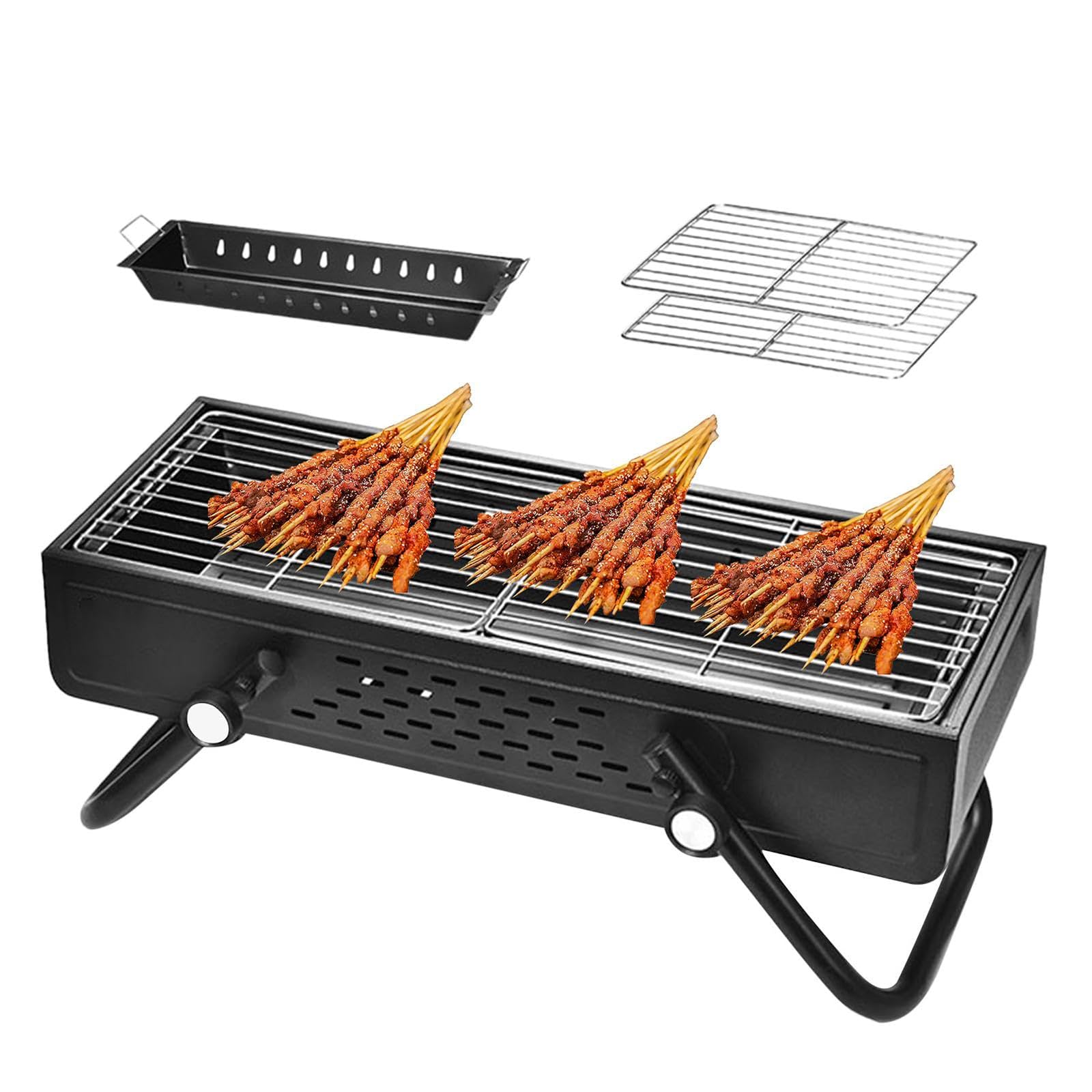 Barbecue pliable au charbon parfait pour camping et pique-nique entre amis