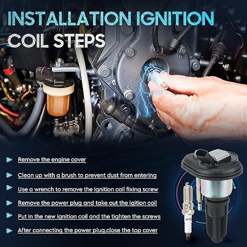 Miniatura 7 de Paquete de 5 bobinas de encendido con 5 bujías de iridio compatibles con GMC Canyon Envoy Chevrolet Colorado Blazer Trailblazer Isuzu i-280 i-290