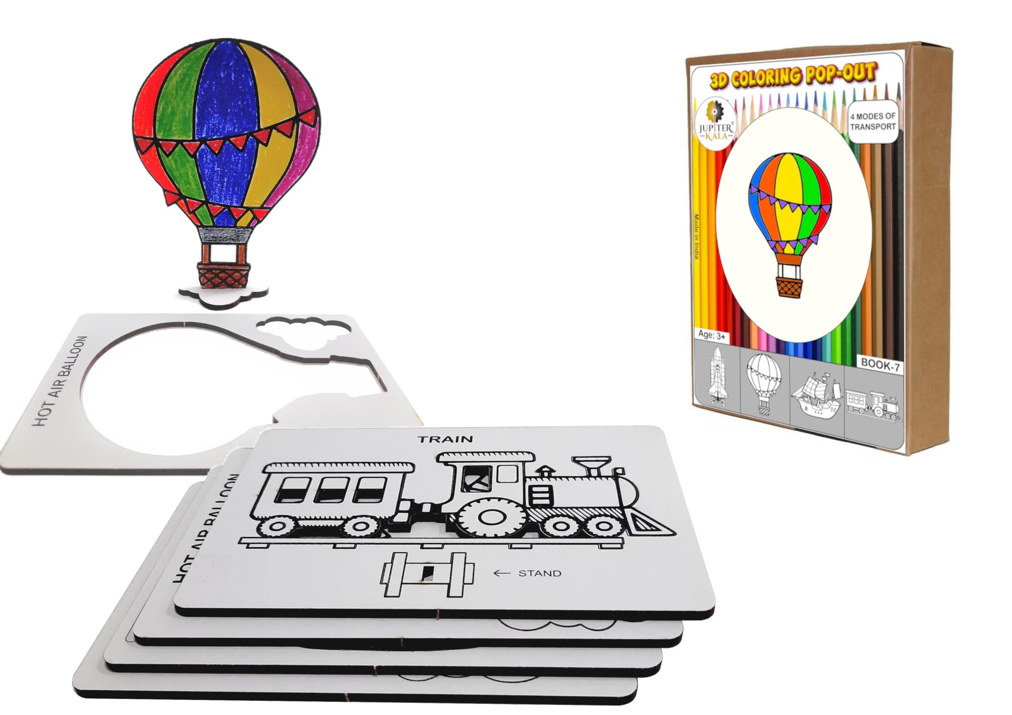 NEKBAL- 3D Coloring Pop-Out Book-9 | 3 to 9 Years Old Kids (Types of Vehicles) (B0C5XF4QKD) Amazon Price History, Amazon Price Tracker