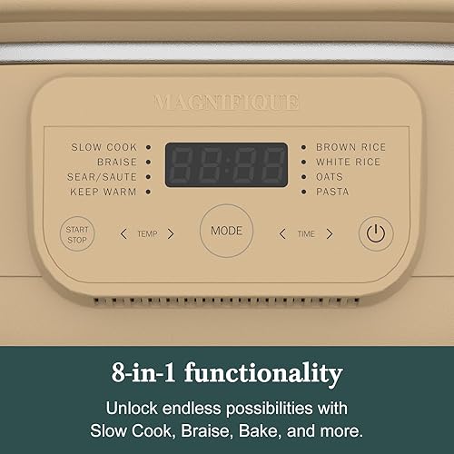 Miniatura 3 de Olla de cocción lenta programable de 4 cuartos de galón con programación flexible y fácil, olla multicocción Claypot 8 en 1, bandeja extraíble,