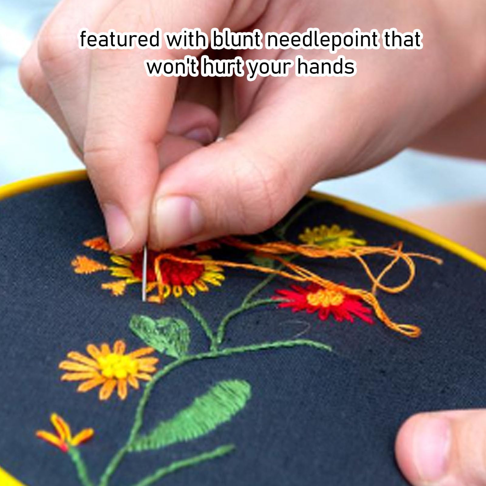 XHTLLO 100Pcs Stainless Steel Hand Sewing Needles Set, for Leather Fabric Furniture Crafting(1.02 * 54mm)