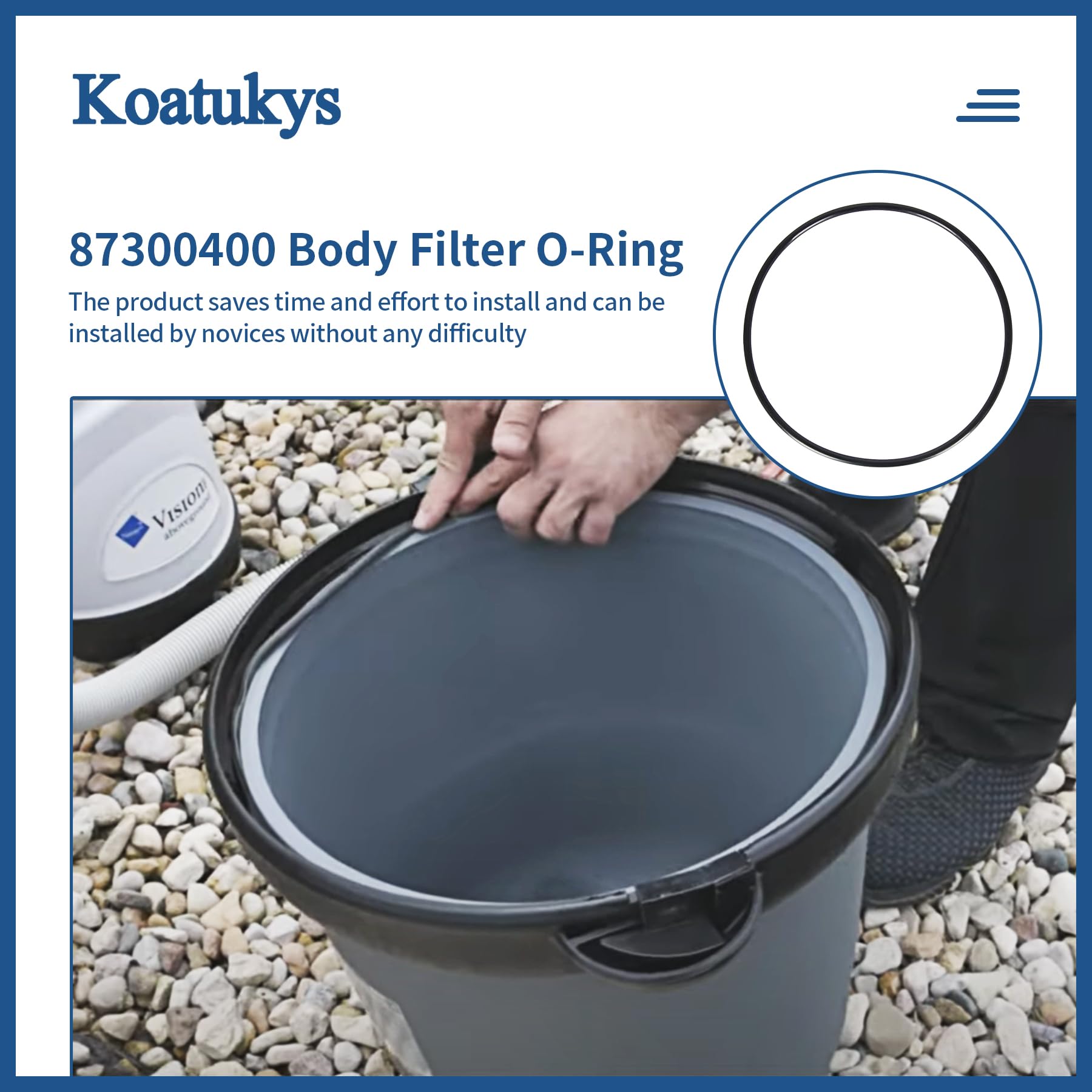 Pentair Ersatz O-Ring Für Pool- Und Spa-Filter – 9 3/4 Zoll, Passt Für Clean & Clear, Warrior, Predator & EasyClean