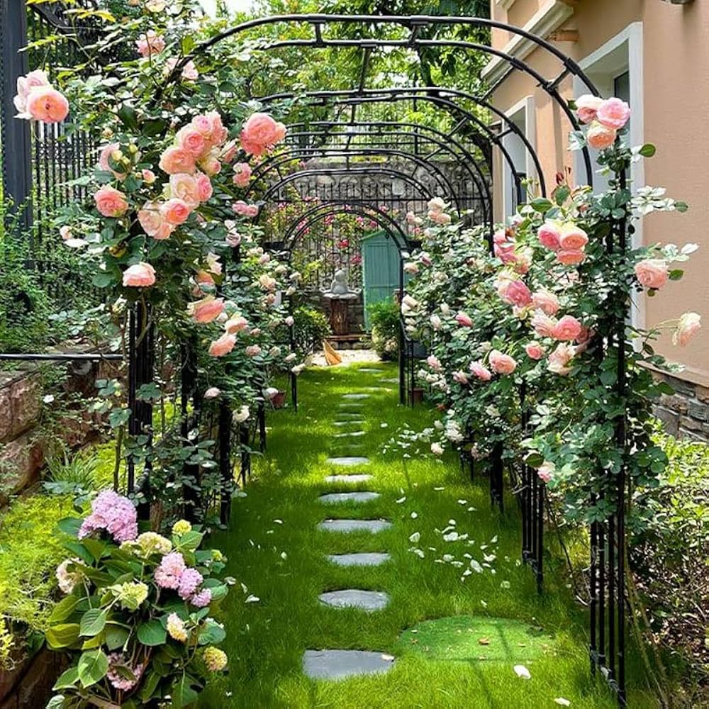 フラワーアーチ　組み立て品 ガーデニング用品 Amazon | iimono117 フラワーアーチ 鉄製 アーチ (幅140×奥行38