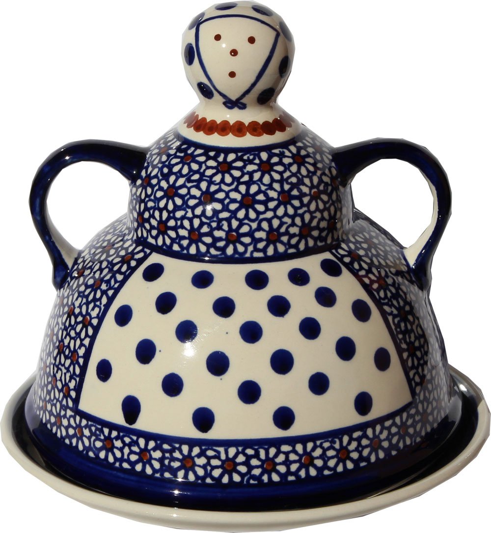 Polish Pottery Cheese Lady from Zaklady Ceramiczne Boleslawiec #847-120, Diameter: 6.85"