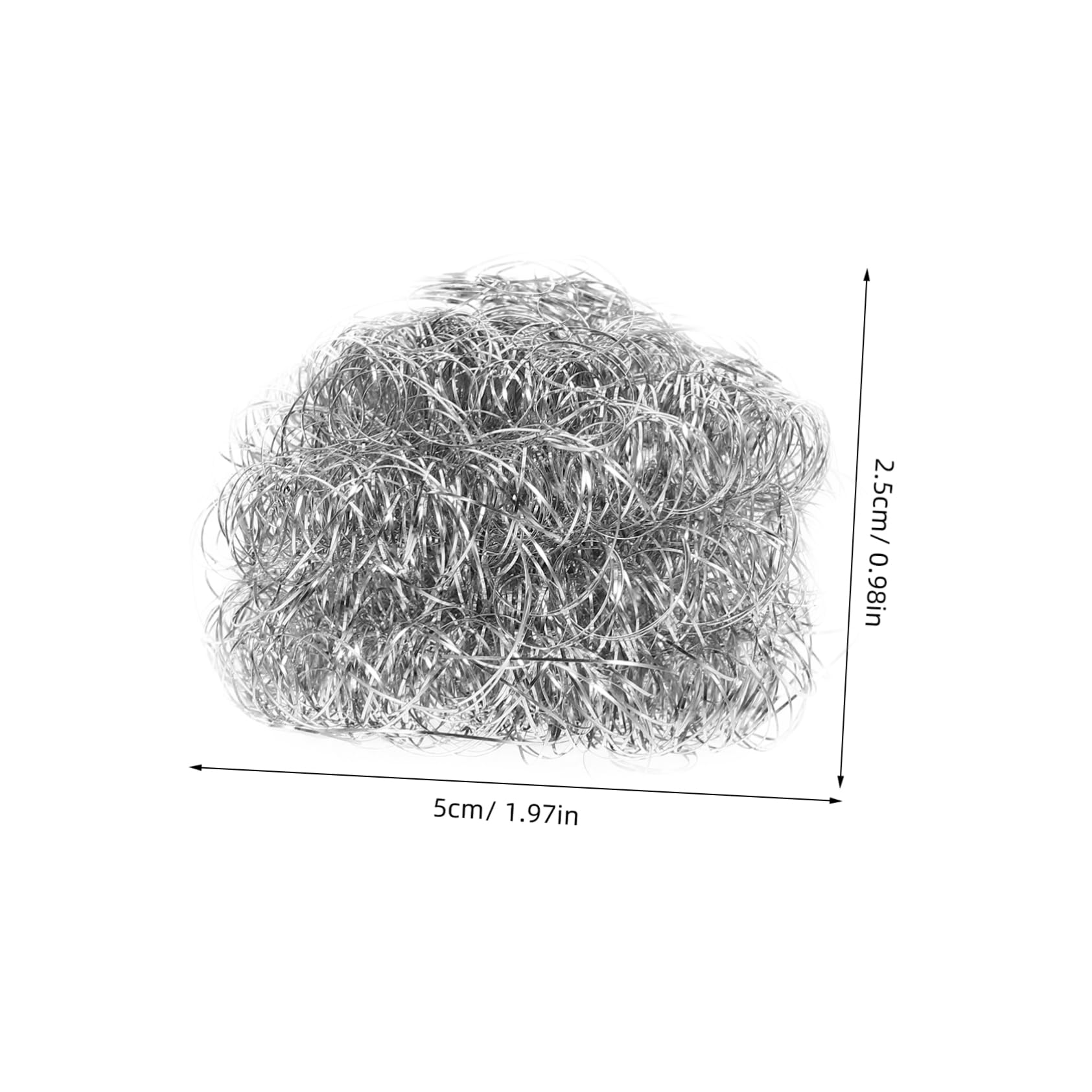 MUCKLILY Kitchen Spiral Scrubbers Set Stainless Steel Ball Brush Dish Scrubber Reusable Sponge Silver Scourer