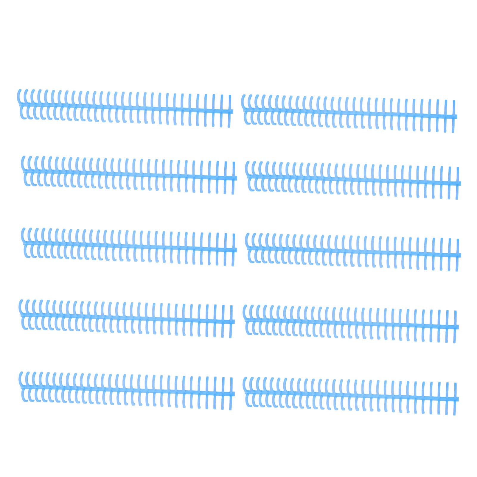 Cocoarm Pettine per Rilegatura in Plastica a Spirale, Confezione da 10, 16 Mm, 30 Fori, capacità 130 Fogli, per Ufficio, Aula, Libreria, Quaderni, Report e Organizzazione di documenti. (BLUE)