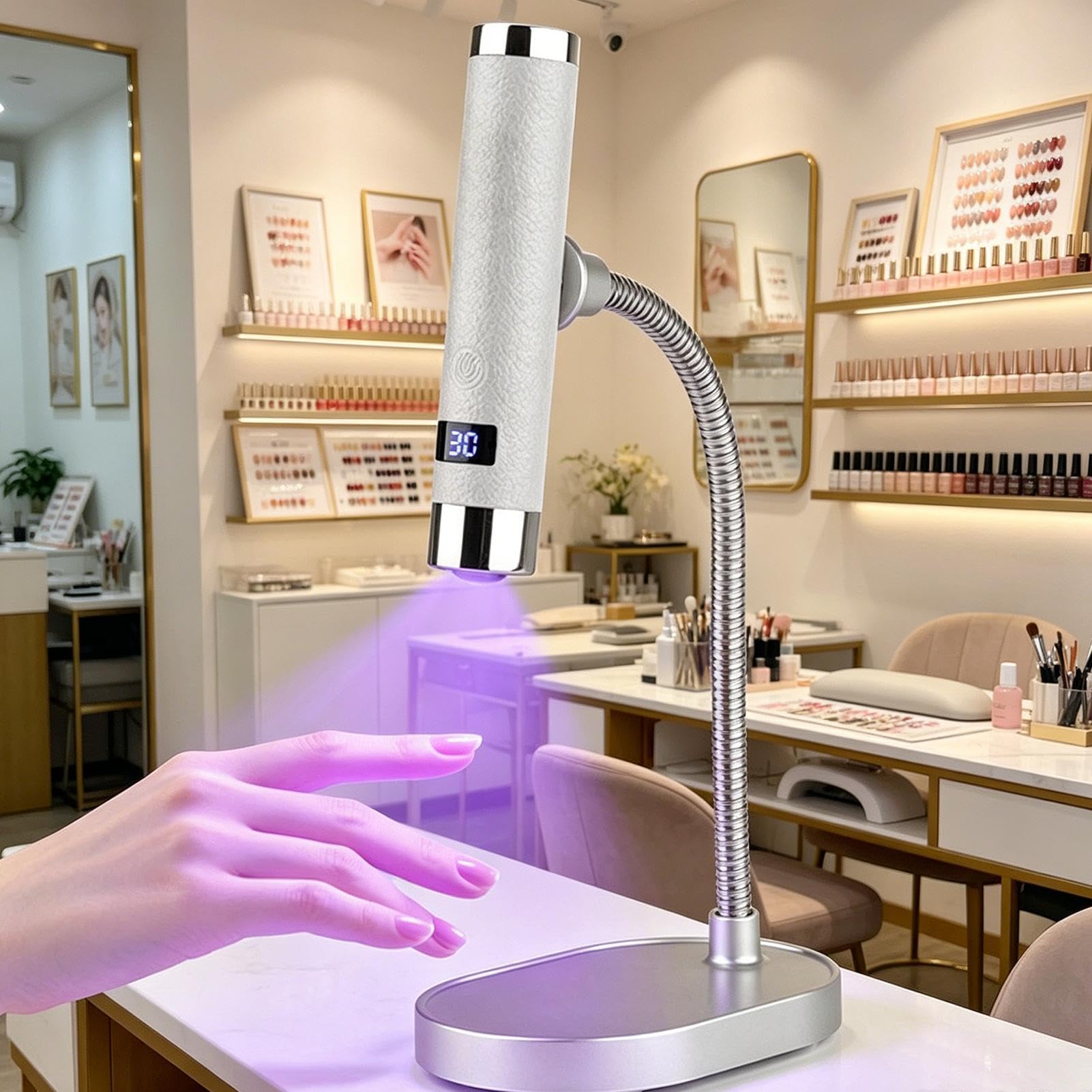 Lámpara UV para Uñas LED Secador de Mano Inalámbrico de Curado Flash | Luz UV Portátil de Uñas Para Mujeres Niñas Salón Hogar Fotos Diarias Cumpleaños