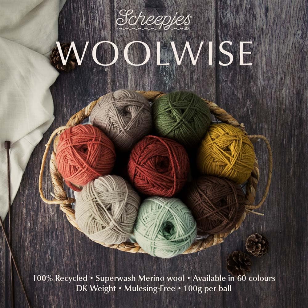 Scheepjes Woolwise Superwash Merino Yarn, 1 Skein (100 g / 3.5 oz) - 701 Pure White