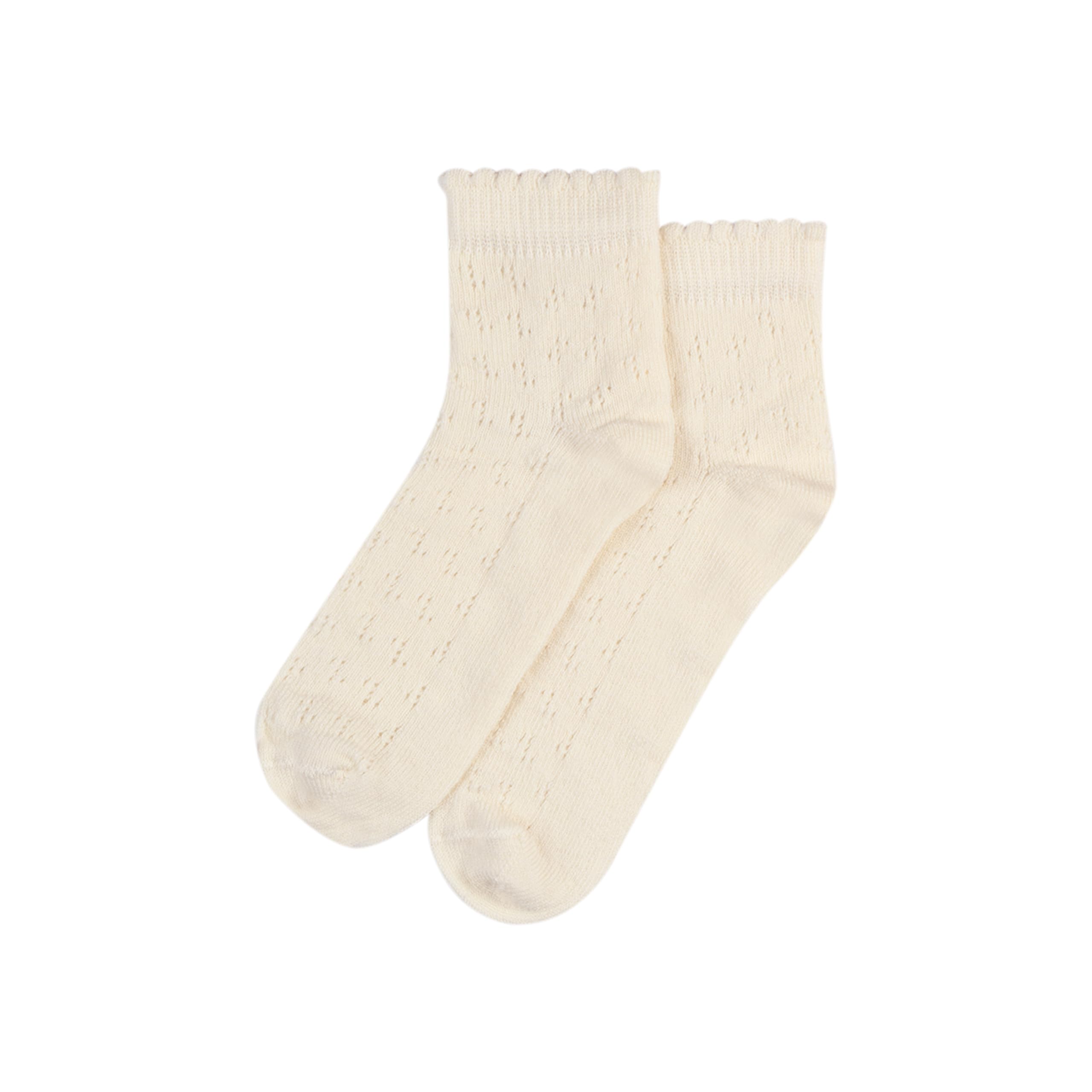 DILLING Women's Merino Wool/Silk Socks, ivory, 39